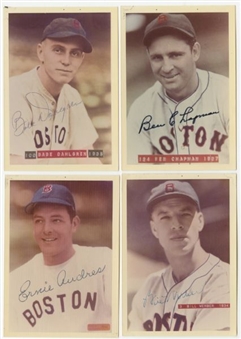 Lot of (8) Boston Red Sox Signed George Brace Photos